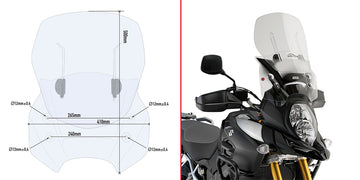 SUZUKI DL 1000 V STROM [2014-2016] - Erityinen liukuva tuulilasi