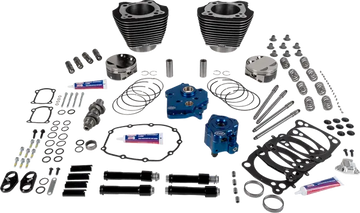 Harley-Davidson FLHCS 1923 Softail Heritage Classic 117 [2026] - 129" Power Package Motorleistungs-Kit – Oberfläche: Schwarz, Hervorgehobene Lamellen – Merkmal: Schwarze Stößelstangenrohre – Bild 2