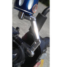 Adapter Bremsbehälter – 2-Fach 180° und Verschraubung 360° verstellbar, Aluminium, silber eloxiert
