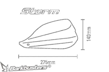 Royal Enfield Classic [BARKBUSTERS] – STORM-käsisuojat 22 mm ohjaustankoon