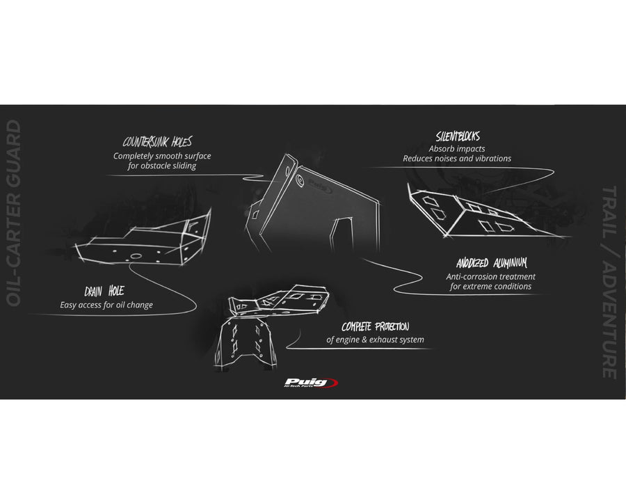 KAWASAKI KLR 650 [2025] – Motor Schutz – Schwarz