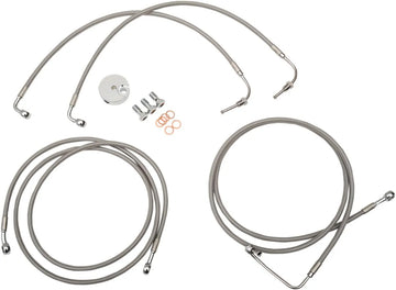 harley davidson fltruse [LA CHOPPERS] - ruostumattomasta teräksestä valmistettu jarruletkusarja - 0