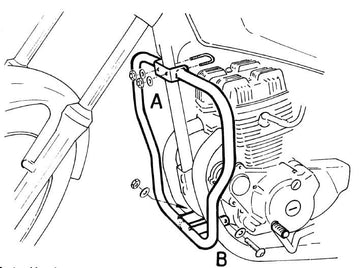 Honda CM 125 [1982-1986] - Moottorin suojauspalkki - 0