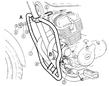 Honda CMX 250 Rebel [1996-2001] - Moottorin suojauspalkki - 0