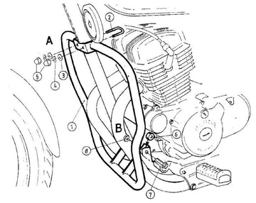 Honda CMX 250 Rebel [1996-2001] - Moottorin suojauspalkki