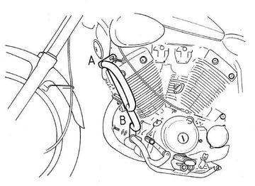 Yamaha XV 535 [1988-2003] - Moottorin suojauspalkki