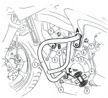 Yamaha FZ 6 [2004-2010] - Moottorin suojauspalkki