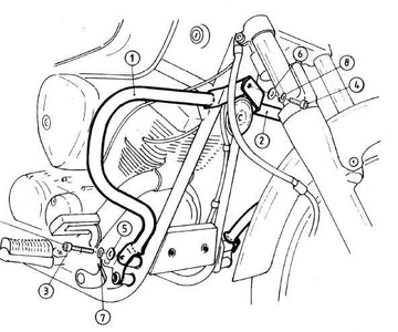 Yamaha XVS 125 [2000-2004] - Moottorin suojauspalkki