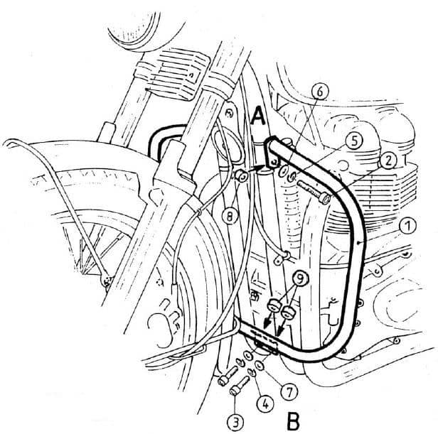 Triumph Thruxton [2004-2015] - Moottorin suojauspalkki