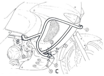 Honda XL 1000 V Varadero [1999-2002] - Moottorin suojauspalkki