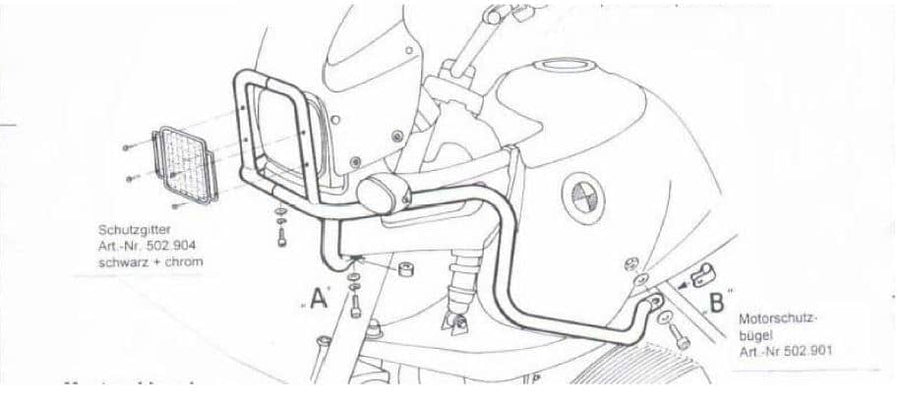 BMW R 850 GS [1994-2000] - Tankin suojauspalkki