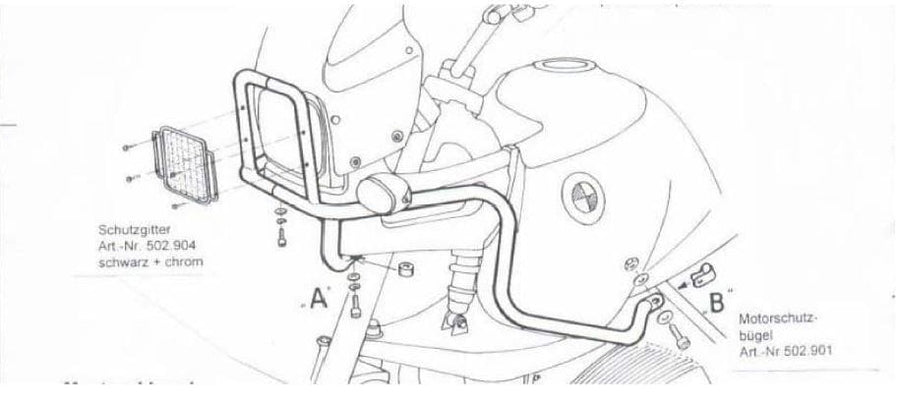 BMW R 850 GS [1994-2000] - Tankin suojauspalkki