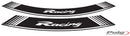 PUIG Racing Rim Edge Sticker - Universal | White | PUIG 5531B