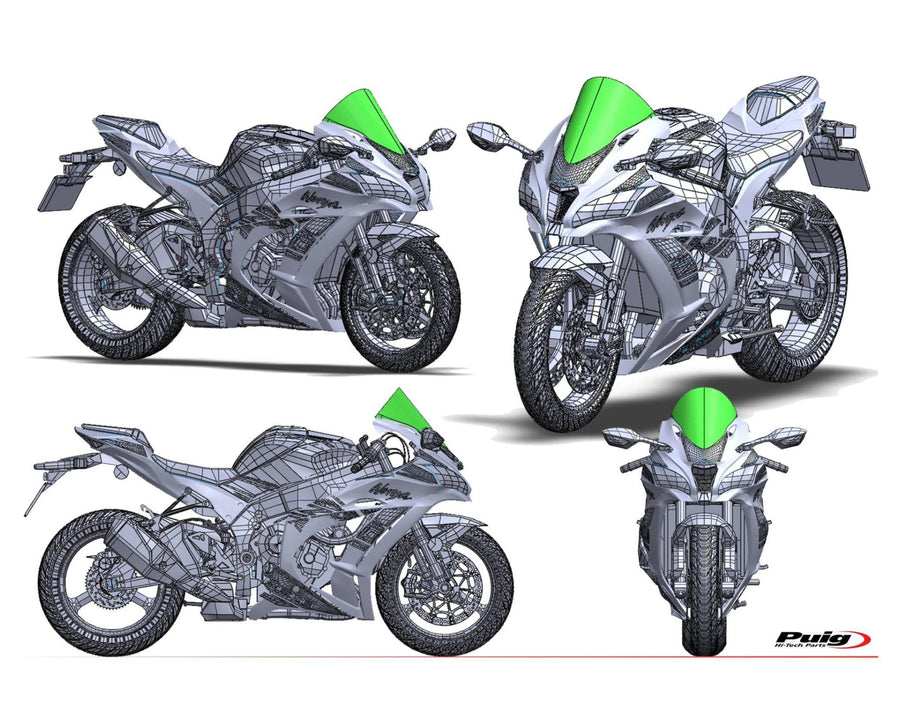 KAWASAKI ZX-10RR NINJA PERFORMANCE [2018] – R-Racer Scheibe – Schwarz