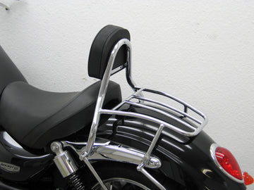 Triumph Rocket III Roadster [2010-2017] – Kuljettajan Sissy Bar tyynyllä ja tavaratelineellä