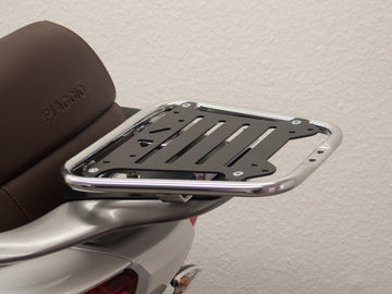 Piaggio mp3 LT 500, ts. [2014-2016] - Topcasrärter 'Flex', musta kromirajalla