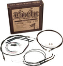 harley davidson fxdwg [BURLY BRAND] – Komplettes schwarzes Vinyl-Lenkerzug-/Leitungskit für Ape Hangers-2