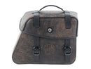 Motorradtasche [Hepco & Becker] - Ledertaschensatz Rugged Cutout 19 L inkl. Schnellverschluss – Cutout
