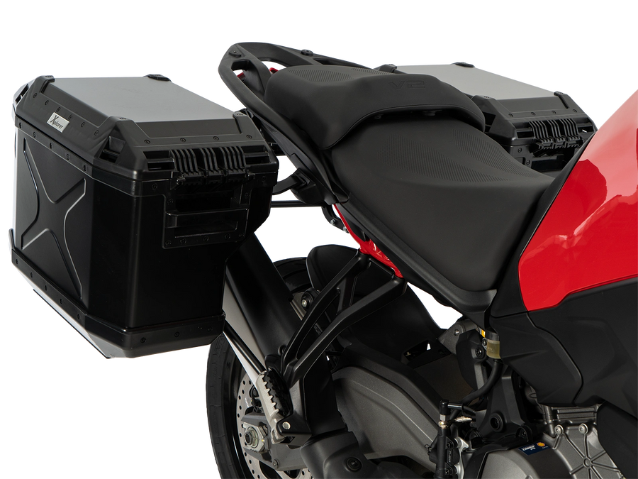 DUCATI Multistrada V2 [2025-2026] - Laukkutelinesarja Cutout musta sis. Xplorer Cutout musta laukkusarja