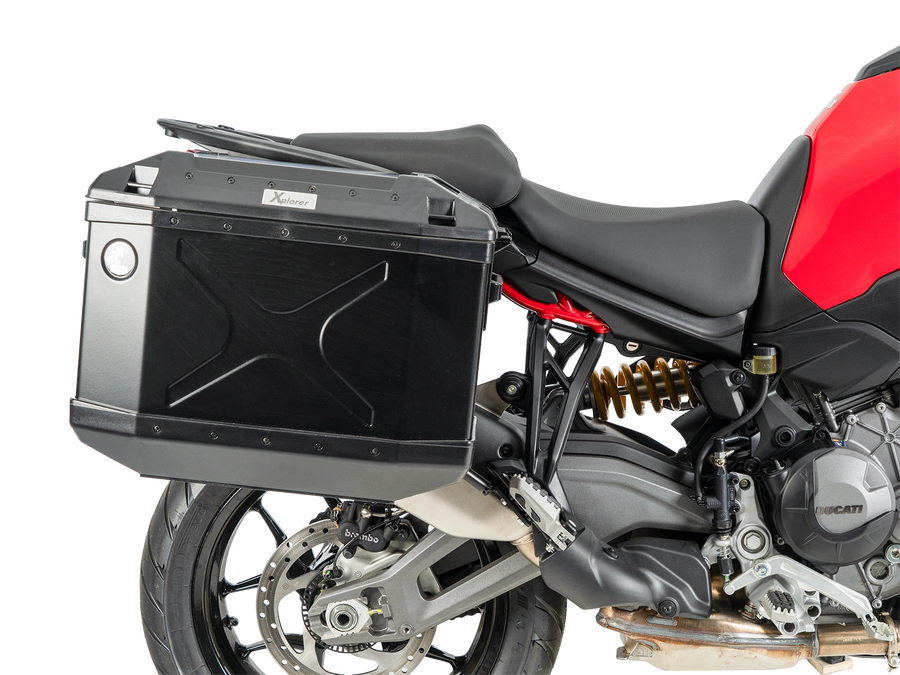 DUCATI Multistrada V2 [2025-2026] - Laukkutelinesarja Cutout musta sis. Xplorer Cutout musta laukkusarja