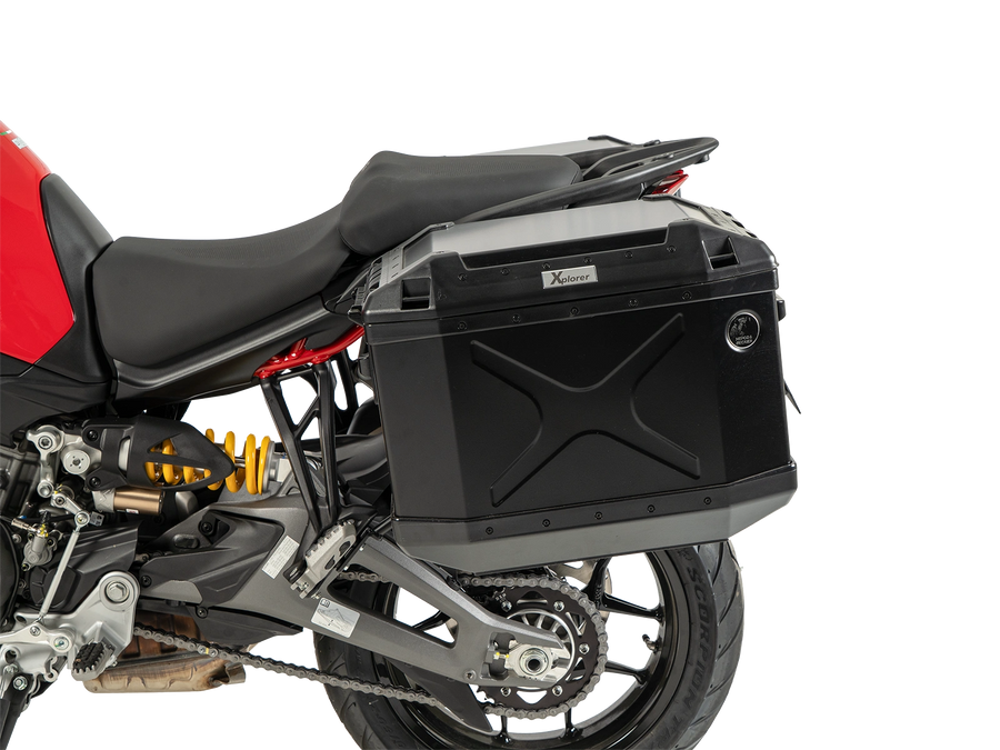 DUCATI Multistrada V2 [2025-2026] - Laukkutelinesarja Cutout musta sis. Xplorer Cutout musta laukkusarja