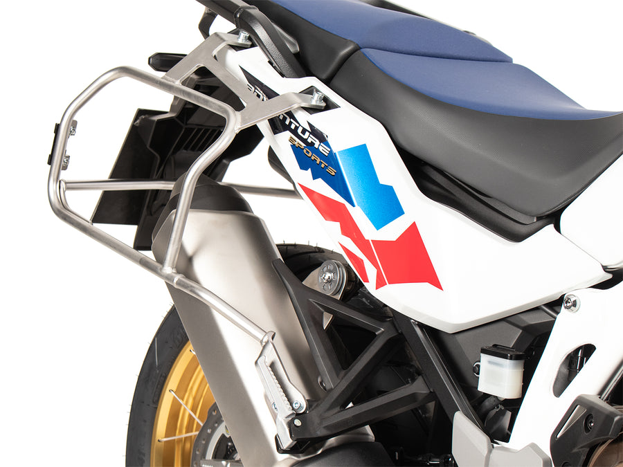 Honda CRF 1100 L AT Adv Sp [2024-2026] - Pannier rack set Cutout stainless steel incl. Xplorer Cutout pannier set silver