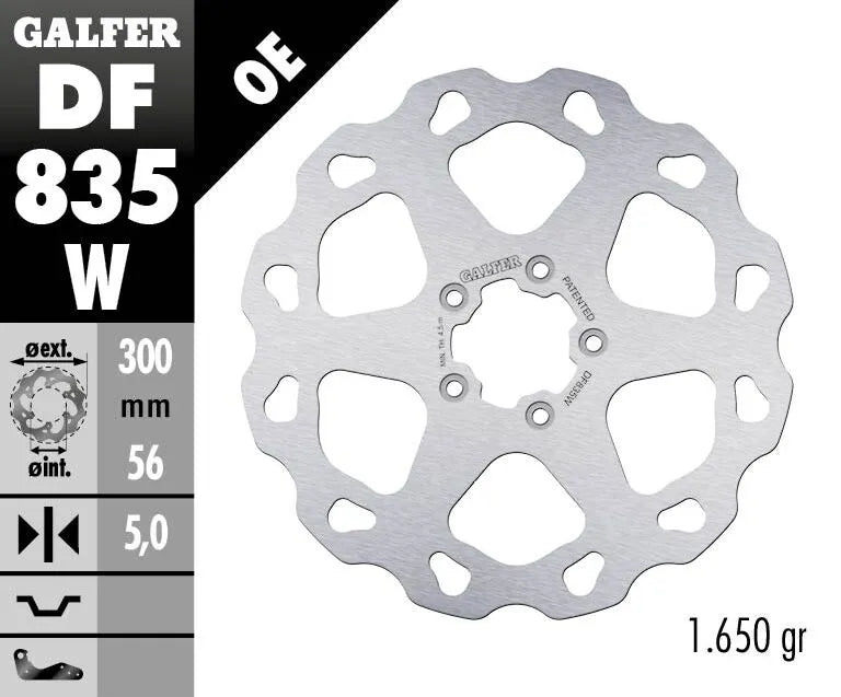 Harley-Davidson XL 1200 C Sportster Custom [2020] - Wave® brake disc - surface: silver, stainless steel - picture 2
