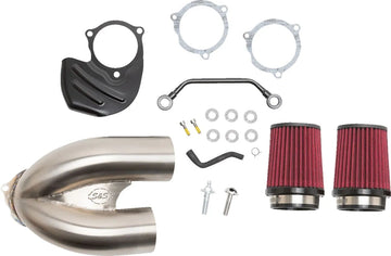 Harley-Davidson FXBB 1923 Softail Street Bob 117 [2025] - Tuned Induction Luftfilterkit – Oberfläche: Silber – Bild 1