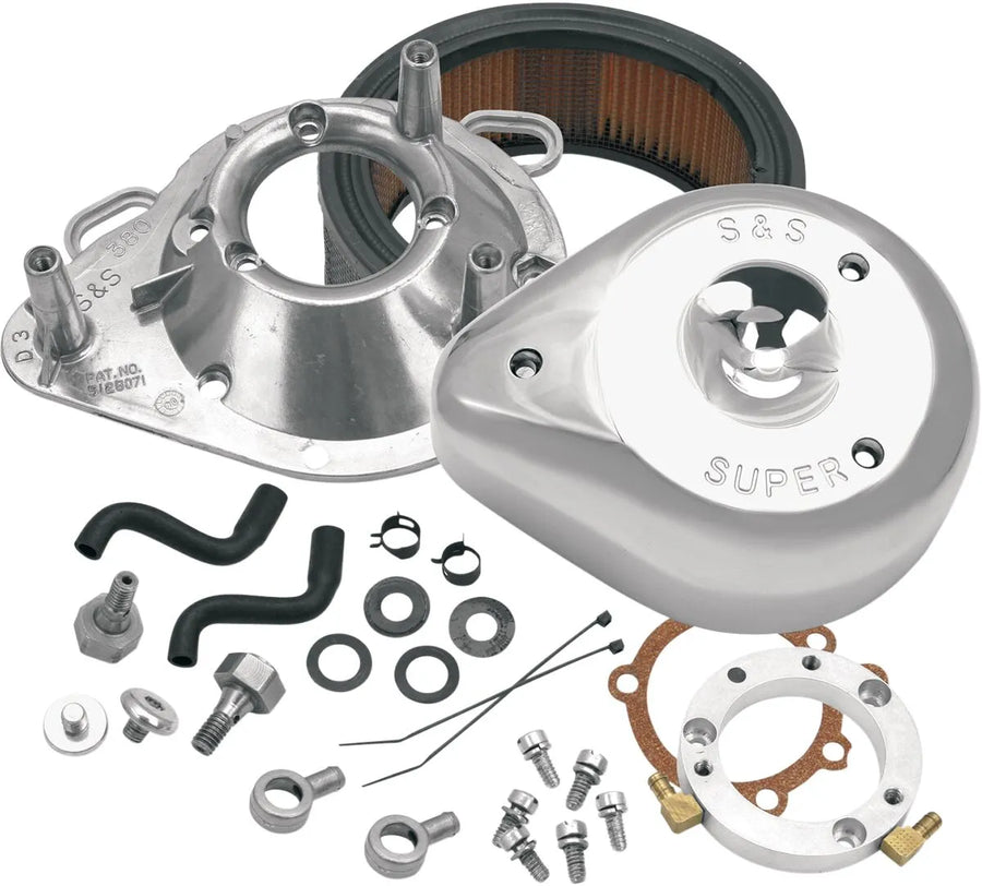 Harley-Davidson FLTCU 1340 Tour Glide Ultra Classic [1993] - Sidekick Luftfilter-Kit – Oberfläche: Silber – Bild 1