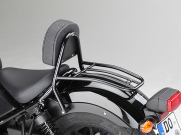 Honda CMX 500 Rebel (PC56A) 2017- [2017] - Driver Sissy Baari tyynyillä ja matkalaukkuilla, musta