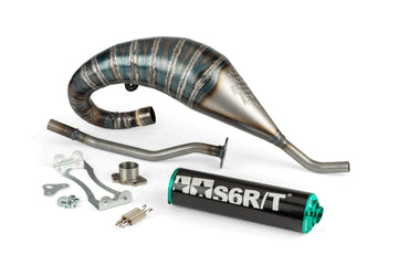 Derbi Senda X-Treme SM '05 - '10 50 2T D50B0 - Auspuff R/T Hoch Schwarztürkis