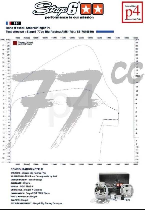 Rieju MRT 50 2T - Motorpack Zylinder Auspuff Big Racing 77ccm