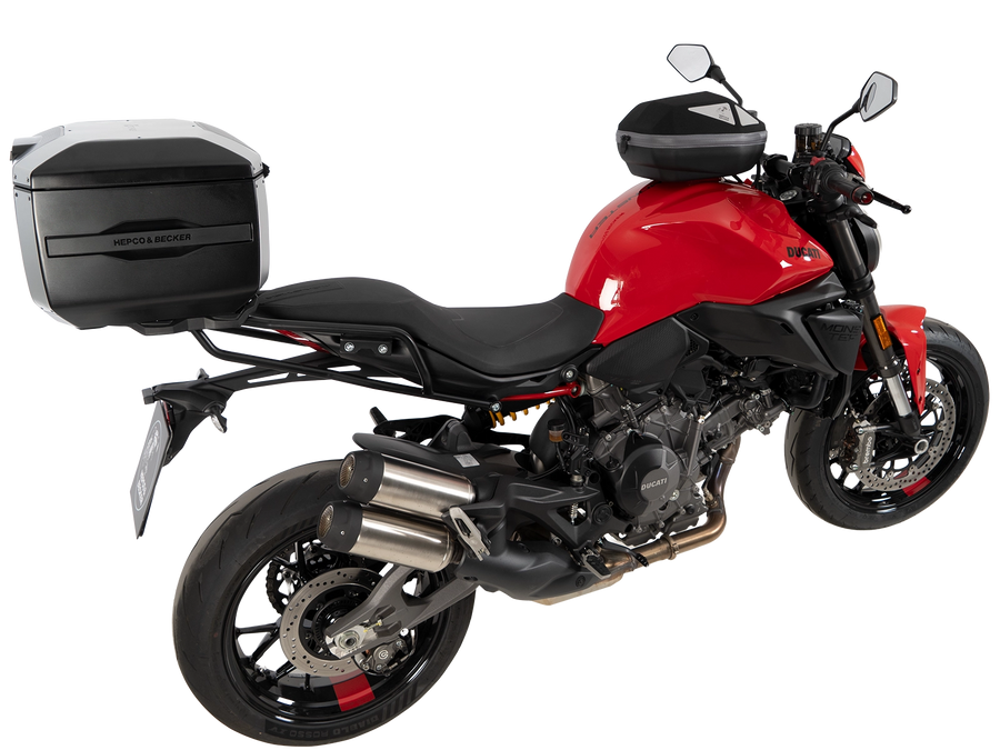 Ducati Monster 890 / + [2026] - Smartrack-Set mit Xcore Topcase silber/schwarz