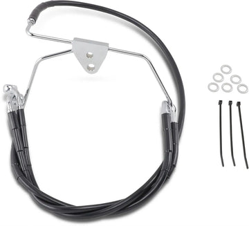 harley davidson flhtcui [DRAG SPECIALTIES] – Verlängertes schwarzes Vinyl-Bremsleitungs-Kit - 0
