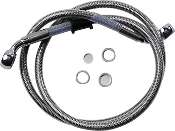harley davidson fxfb [DRAG SPECIALTIES] - ruostumattomasta teräksestä valmistettu jarruletkusarja - 0