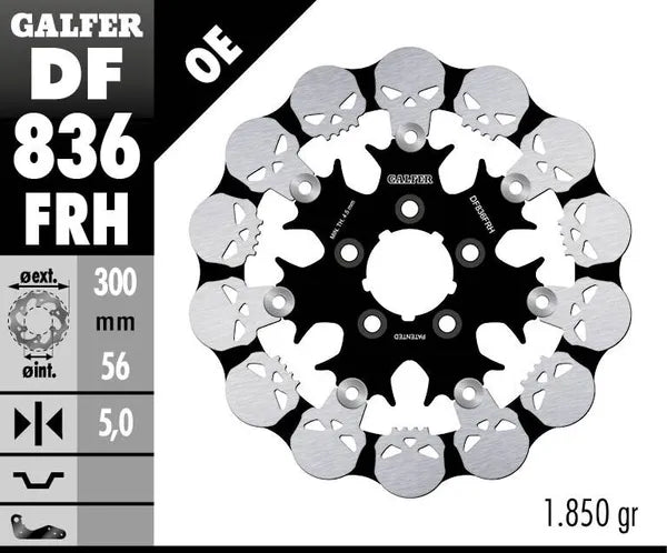 Harley-Davidson FLHXSE3 1800 Street Glide CVO [2012] - Floating brake disc Skull - Image 4