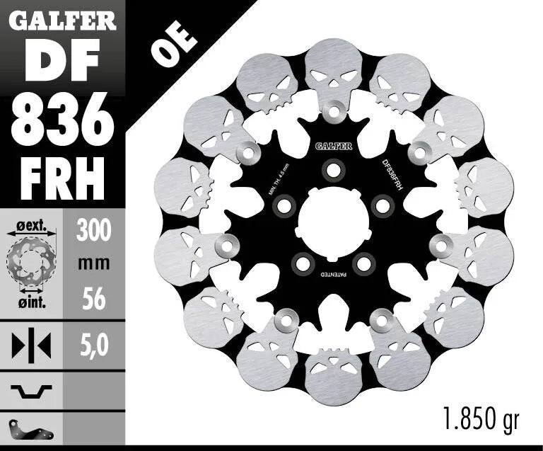 Harley-Davidson FLHXSE3 1800 Street Glide CVO [2012] - Floating brake disc Skull - Image 2