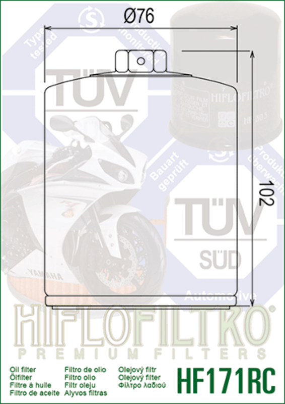 Harley-Davidson Ultra Limited FLHTK [HIFLOFILTRO] - Performance Ölfilter Chrom