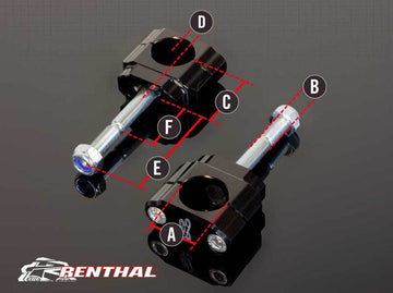 Husqvarna 701 Supermoto [RENTHAL] - 36Tech ohjaustangon kiinnikkeet Ø36mm Fatbar®36 KTM/Husqvarna