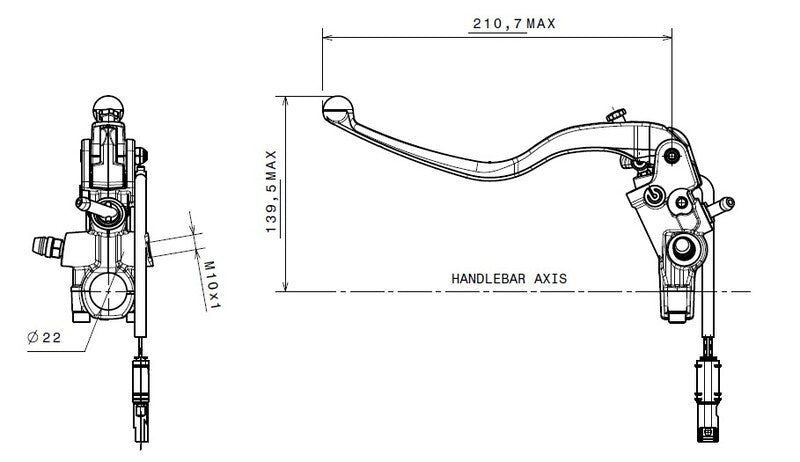 Ducati Panigale 1199 [BREMBO] - Kupplungs-Hauptzylinder Ø15x19mm Titan
