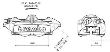 Ducati Diavel 1200 [BREMBO] - M4 vasen etujarrusatula titaani Ø34mm - 0
