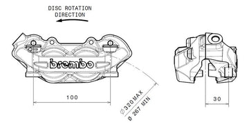Ktm Super Adventure 1290 [BREMBO] - P4 Bremssattel vorne links Ø32mm