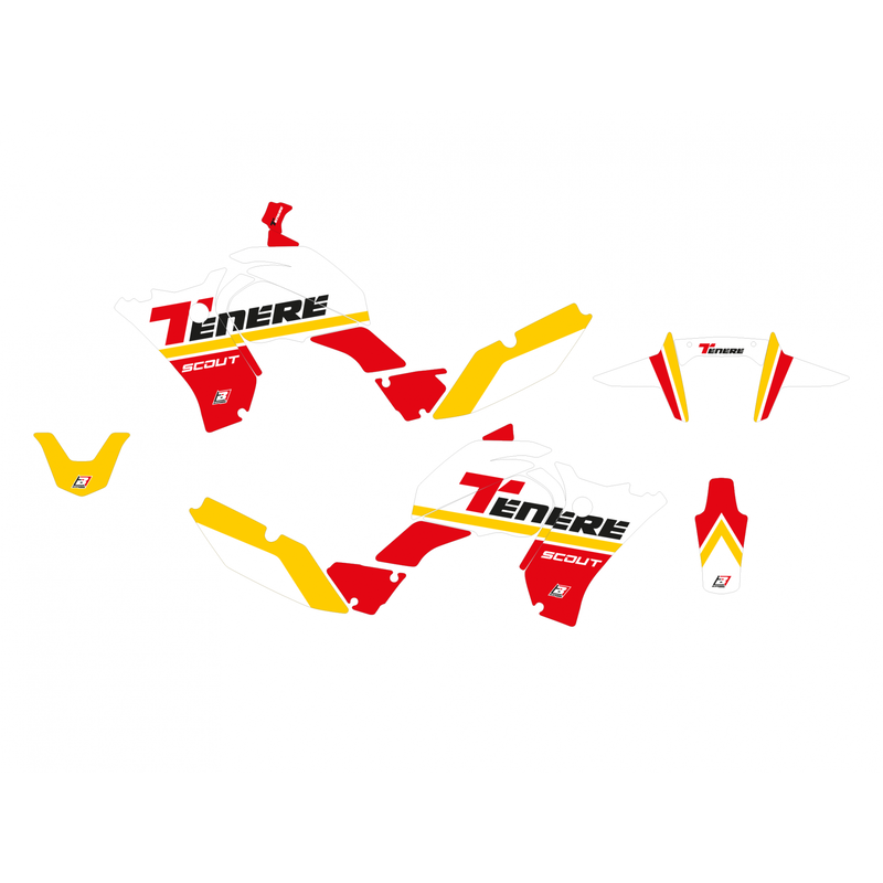 Yamaha Tenere 700 World Raid [BLACKBIRD] - Rally Ride Graphics Kit - punainen