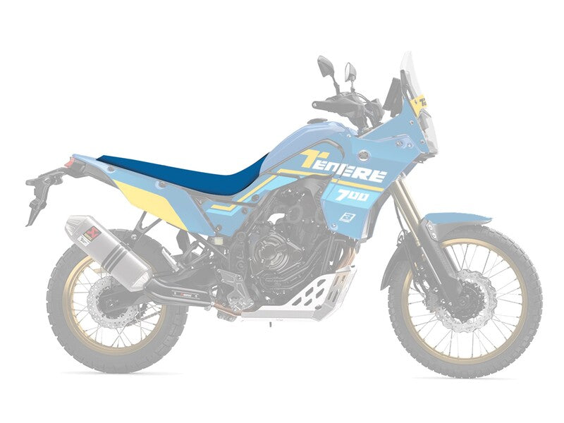 Yamaha Ténéré 700 [BLACKBIRD] - Rally Ride Sitzbezug - Schwarz/Blau - 2 Stück