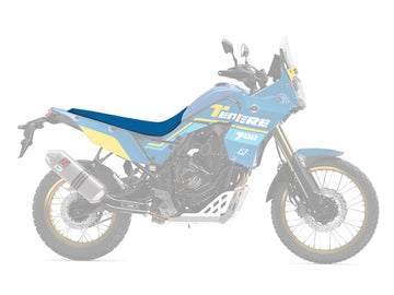 Yamaha Ténéré 700 [BLACKBIRD] - Rally Ride -istuimen päällinen - musta/sininen