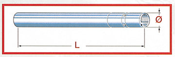 Ducati 600 Pantah [TNK] - Haarukkatelineen putki - 35 x 605 mm