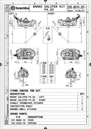 Bmw M 1000 [BREMBO RACING] - Paar GP4RX - 1mm Bremssättel (CNC-gefräst - verchromt) (mit Belägen)-4