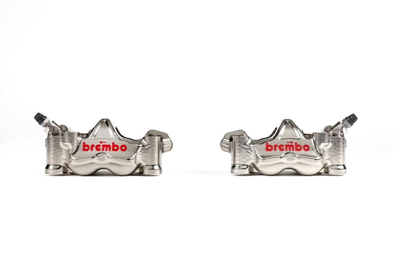 Kawasaki Ninja 1000 [BREMBO RACING] - Paar GP4RX - 18mm Bremssättel (CNC-gefräst - verchromt) (mit Belägen)