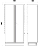 BETA C45PRO 2.0 tool cabinet with 2 doors and holder