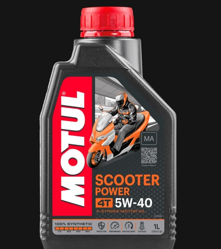 Moottoripyöräöljypaketti 5W-40 skootterille, 12x1L [motul]